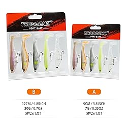 TRUSCEND Power Soft Fishing Lures Pre-Rigged BKK