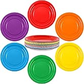 Breroa 72 Pieces 9 Inch Colored Paper Plates Disposable Heavy Duty Paper Plate Sustainable Dinner Dessert Plate Decorative Plates Bulk for Parties, Holidays, Picnics