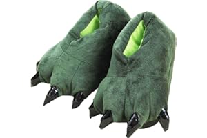 acdiac Unisex Soft Monster Claw Slippers Fun Dino Slippers Animal Paw Shoes For Men Women Boy Girl With Home Halloween Party Cosply Costume Footwear