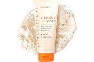 InstaNatural Vitamin C Cleanser | All Natural Face Wash, Brightens Skin, Good for Uneven Texture, USA Made with Coconut Water and Aloe Vera, 6.7 FL Oz