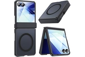 for Samsung Galaxy Z-Flip-7 Translucent Case: Fit for MagSafe, Hinge Protection, 9H Glass Screen Protector, TPU Shockproof Pr