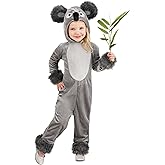 Toddler Koala Costume - Hooded Jumpsuit with Faux Fur Details