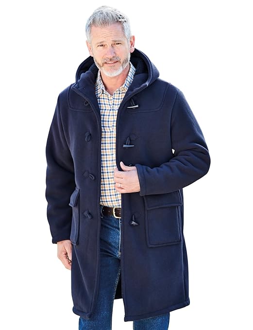 Chums-Dufflecoat-Herrenjacke mit Borg-Futter