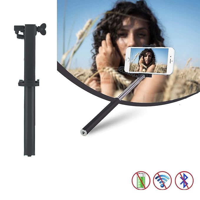 X-Tab Selfie Stick für SiSWOO Monster R8 Selfie Stange Stick Halterung Mini Handy - UStick Schwarz