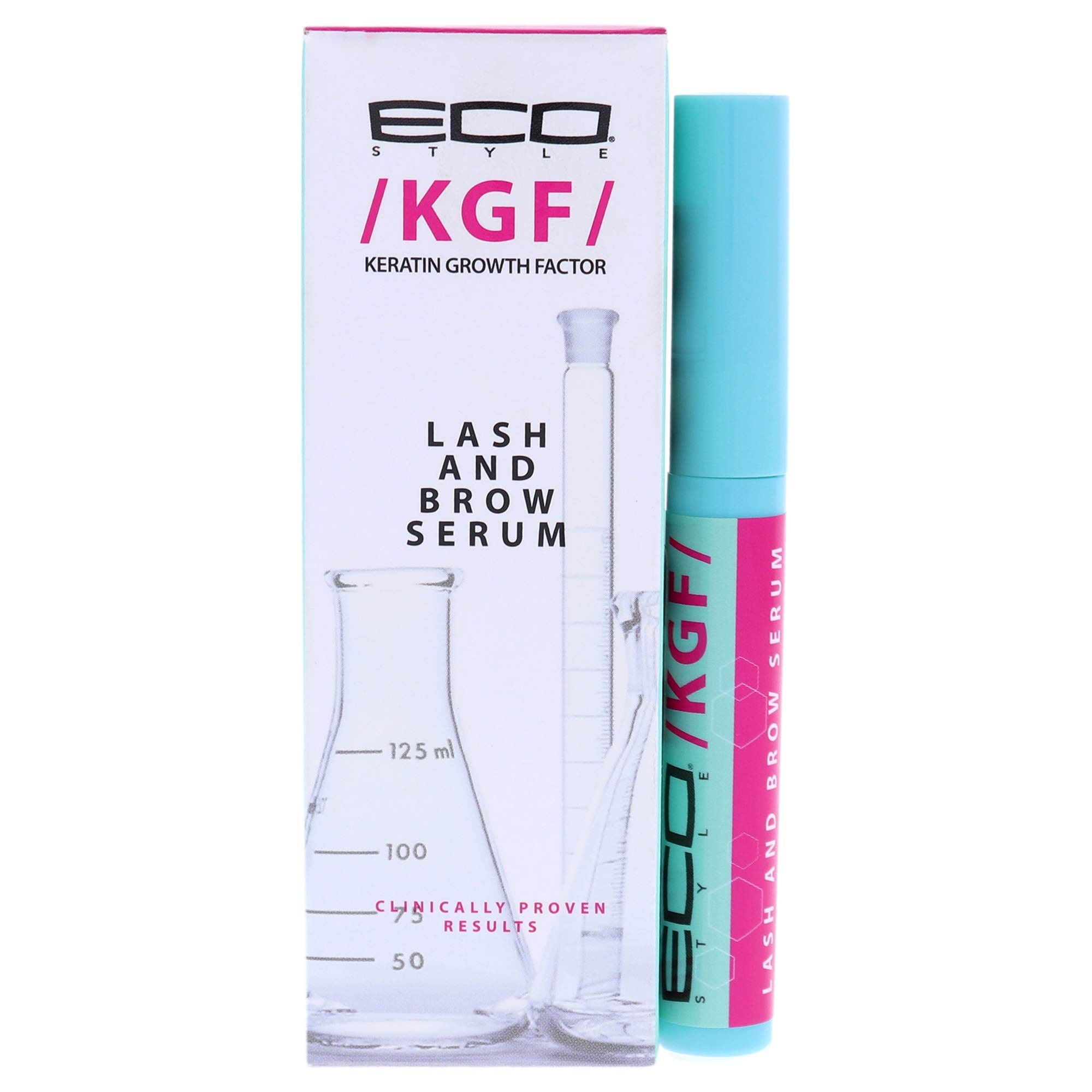 Ecoco - Eco Kgf Lash and Brow Serum - Intensive Treatment - Clinically Proven to Increase Hair Thickness - Soothing Chamomile Extract - Specifically Formulated for Around The Eyes - 5 ml/0.16 oz