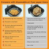 BYKITCHEN 8 Inch Silicone Air Fryer Liner, 2 Pack, Square Inserts view 6