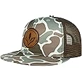 BASSDASH Flat Brim Trucker Cap Adjustable Snapback Hat Mesh Back for Men Women