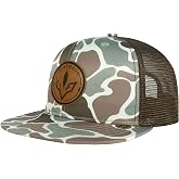 BASSDASH Flat Brim Trucker Cap Adjustable Snapback Hat Mesh Back for Men Women
