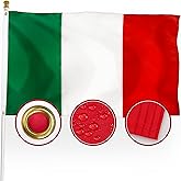 XIFAN Premium Italy Flag 3x5 ft Outdoor, Large Double Sided Heavy Duty 210D Nylon Italian National & Country Flag, Longest Lasting Decoration with 4-Stitch Hemming, Brass Grommets