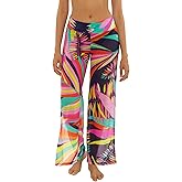 Trina Turk Womens Paralia Mesh Pants, Casual, Wide Leg, Beach Cover Ups for Women