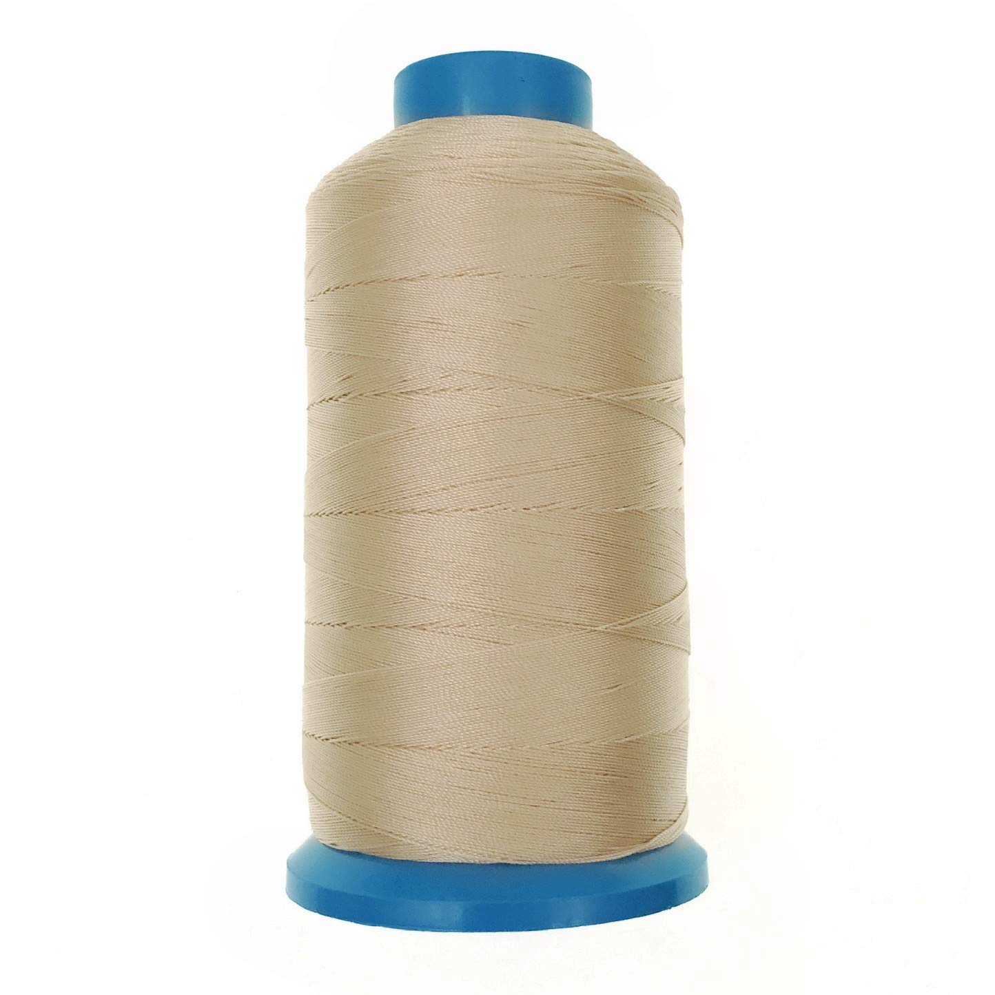 JZK 1500 Yard T70 69# Beige Strong Durable Bonded Nylon Sewing Thread for Upholstery Leather Jeans Canvas Carpet Curtain Beading for Industrial Machine, overlock, Hand Sewing