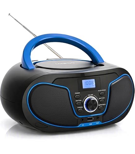 HANNLOMAX HX-326CD CD/MP3 Boombox with Radio and USB Port (Purple