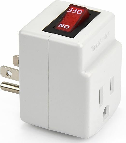 Amazon Com Enchufe Adaptador A Tierra De 3 Patas Para Tomacorriente Con Interruptor De Encendido Apagado Con Ahorro De Energia 1875 00watts Home Improvement