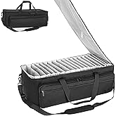 AKOZLIN Extra Large Travel Gig Band Cable File Bag With Separate Bags,DJ Cord Organizer Case for Laptop,DJ Gear,Sound Instrument and Musician Accessories 30"x11"x14.5"