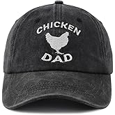 Tynqwegui Chicken Dad Hat for Men, Adjustable Embroidered Cotton Baseball Cap