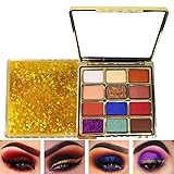 Eye Shadow Makeup Palette With Mirror, Bright Matte Shimmer Glitter Eyeshadow Pa