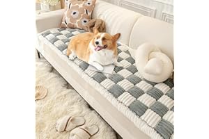 LiveGo Dog Couch Cover Protector, Couch Cover for Dogs Washable Pet Bed Couch Cover, Pet Friendly Sofa Cover for Large Dogs (Cream Blue, 70x150 cm/27.6x59.06 in)