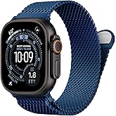 Milanese Loop for Apple Watch Ultra 3/2 Band 49mm 46mm 45mm 44mm 42mm Men Women,Magnetic Buckle Strap Stainless Steel Mesh Metal Bands for iWatch Ultra 3/2/1 Series 11 10 9 8 7 6 5 4 3 SE3/2/1