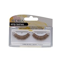 Andrea Strip Lashes Pair, Style 33, Brown, 8 Count