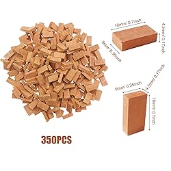 Woohome 1:16 Mini Red Wall Bricks, 350 PCS Mini