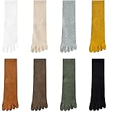 SOXURY Women's Five Toe Socks 8 Pairs - Cotton Mid-Calf Crew Socks for Running, Yoga & Daily Wear | Breathable & Sweat Absorbing (Multicolor)