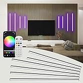SHUNLEE 6 Pcs RGB Smart Recessed Lighting for Acoustic Panels, WiFi LED Lights for Acoustic Wall Panels Compatible with Alexa