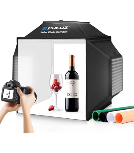 PULUZ Fotostudio 40CM Boîte de Studio Pliable à Lumière Blanche Dimmable pour la Vente de
