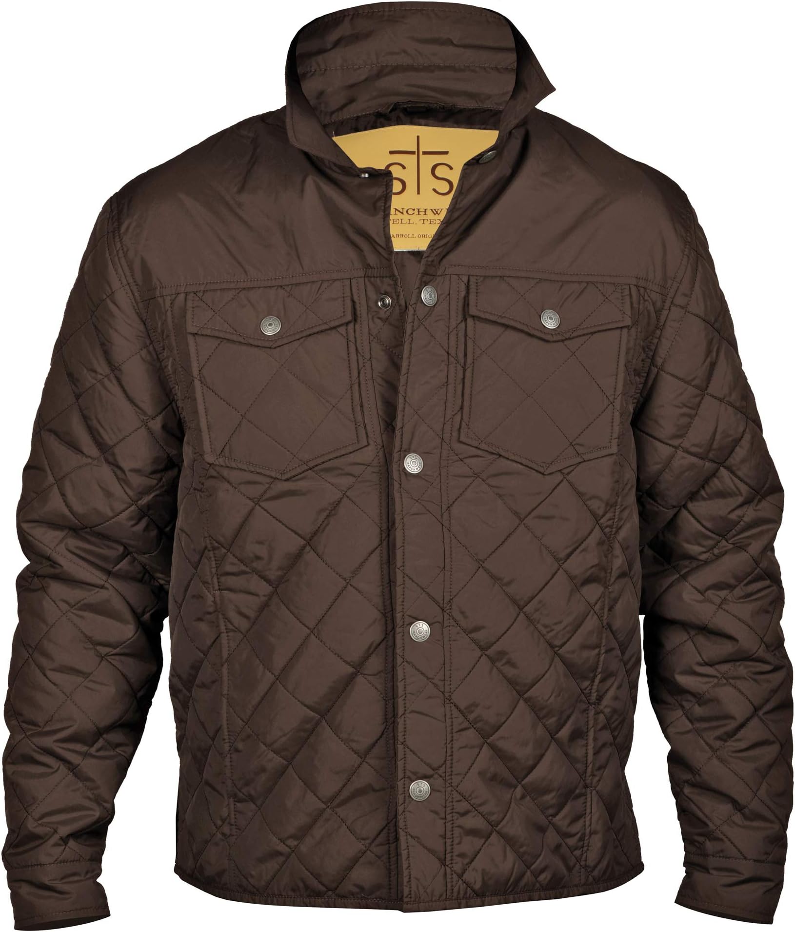 STS Ranchwear Mens Cassidy Poly Blend Field Jacket Black Quilted
