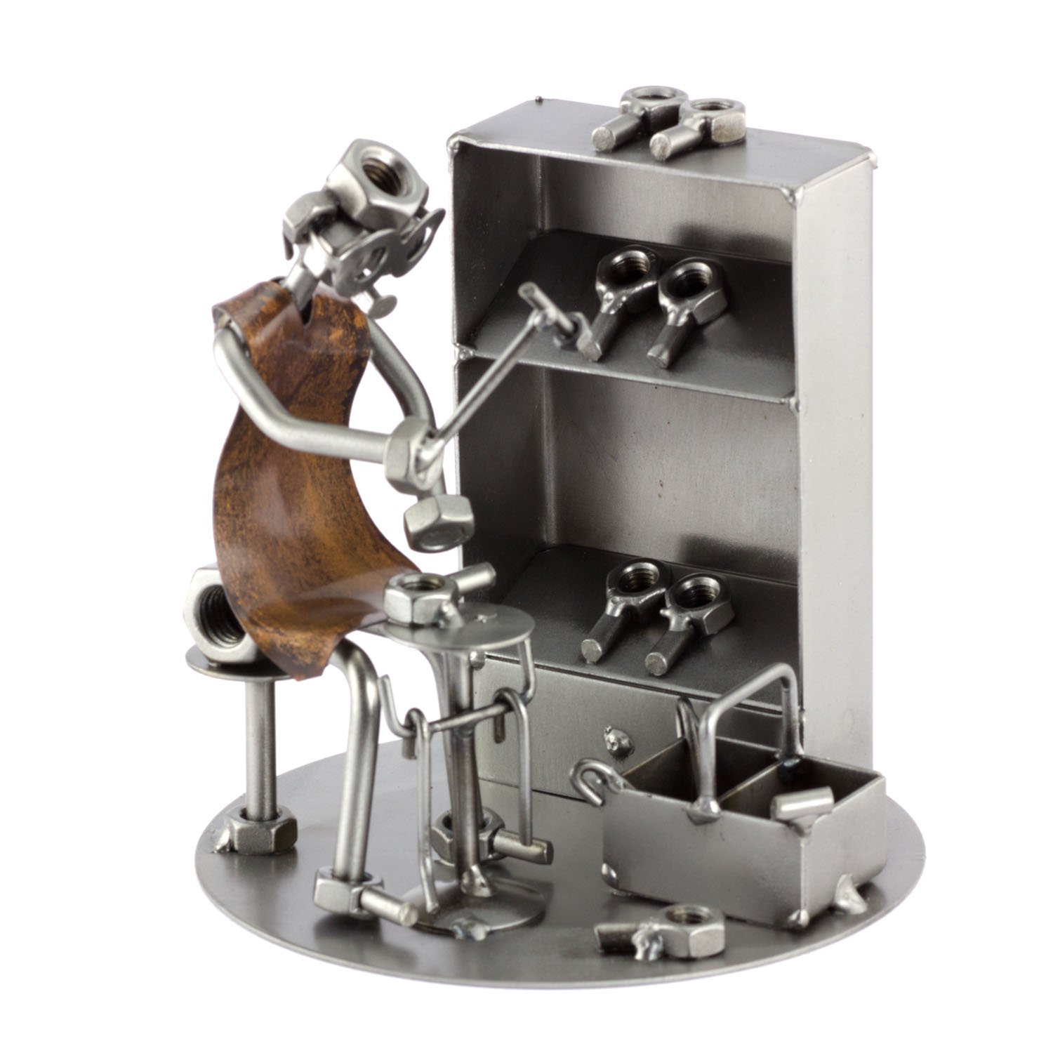 Steelman24 I Nuts and bolts sculpture Shoemaker I Handmade ornaments I