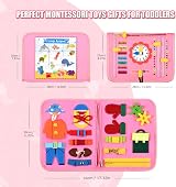 Visator Busy Board Montessori Toys Pink For Toddlers Fine Motor Skills view 7