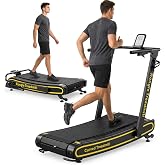 Rongle Curved Treadmill, Non-Electric and Foldable for Home Running 350LBS | Manual Self-Propelled Curved Treadmill with LED Display, Non-Slip Rubber Track, No Assembly Required and Space-Saving