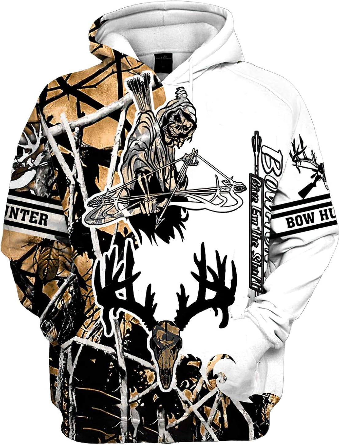 HIPWAG Deer 3D Printed Hoodie Very Cool 