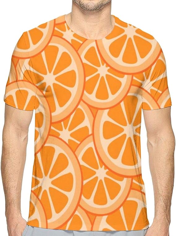 Amazon Co Jp Tシャツ メンズ オレンジスライス 半袖 カジュアル ゆったり 吸汗 柔らかい 五分袖 春 夏 服 ファッション小物