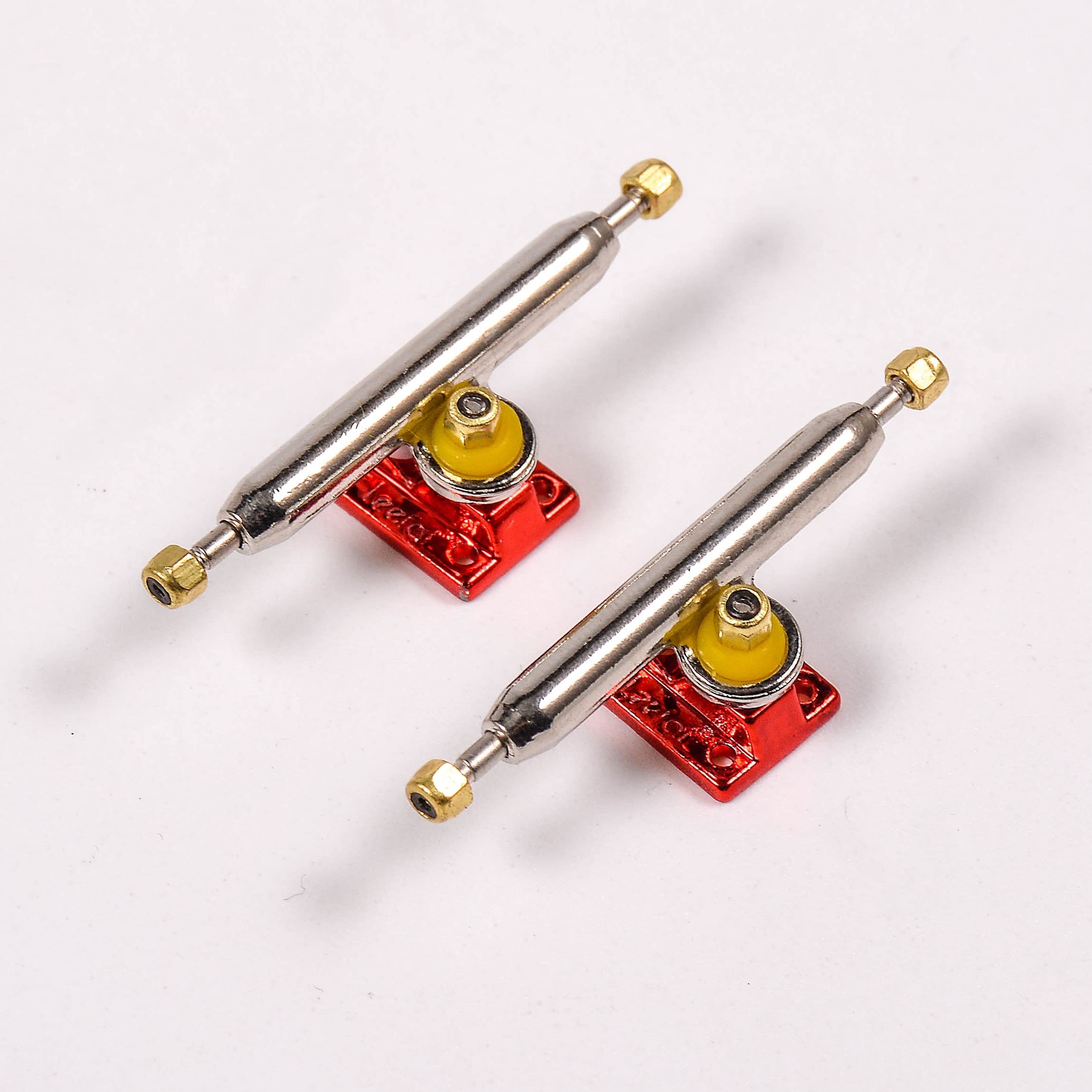 Fingerboard Trucks with Upgraded Urethane Bushings and Pivot Cup,34mm 32mm Width,Normal Kingpin (Red, 34mm)