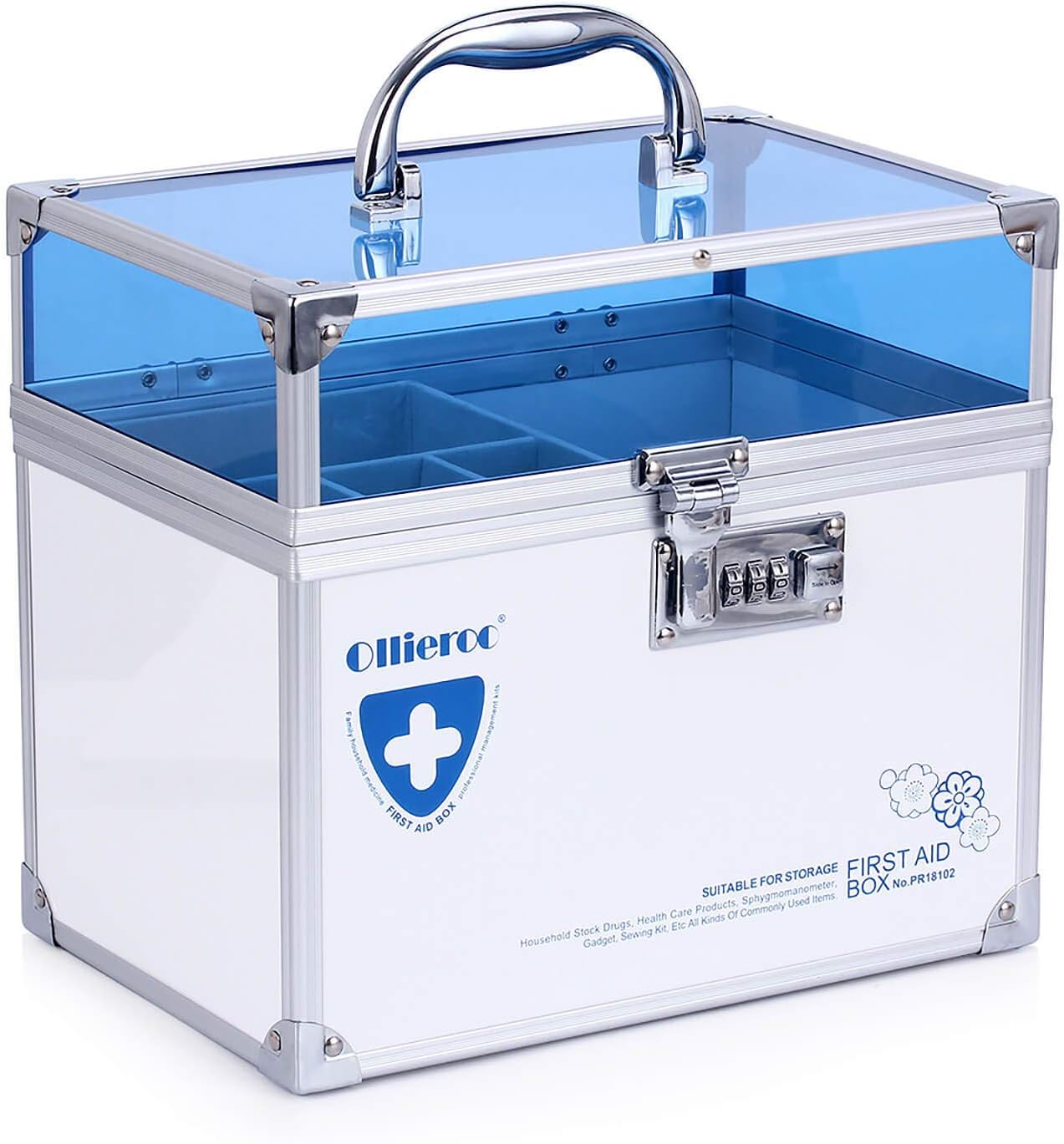 AZDENT Combination Lock Box Medication Child Proof First Aid Storage