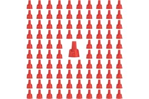 MAMFOUS 100pcs Winged Wire Nuts Connectors,Red 22-10 AWG Easy Twist-on Electrical Screw Wire Caps (P13 RED)