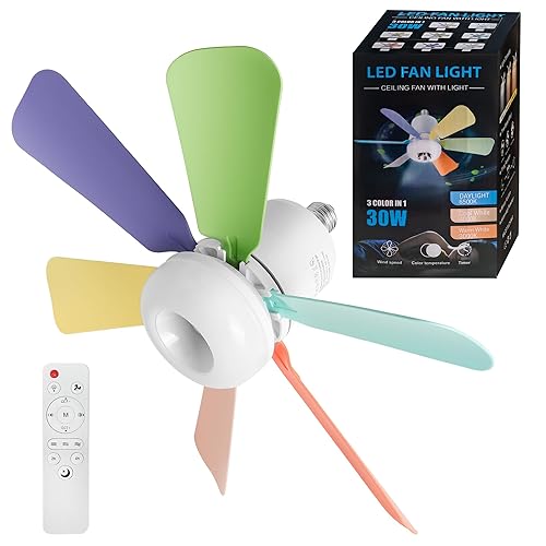FIBRAVE Ceiling Fans with Lights and Remote (multicolour)
