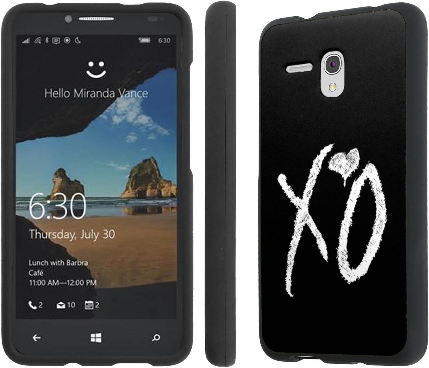 Alcatel One Touch Fierce XL Case, [NakedShield] [Black] Total Armor Protection Case - [XO] for Alcatel One Touch Fierce XL