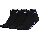 adidas Women's Cushioned Socks 3 Pairs | 3-Pack, Targeted Cushioning, Arch Support, Breathable Moisture-Wicking, Reinforced Heel &amp; Toe, All-Day Comfort
