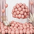 Retro Pink Balloons, 100 Packs 5 Inch Dusty Pink Latex Balloons, Small Blush Pink Party Balloon, Boho Pink Helium Balloons for Boho Girls Women Birthday Baby Shower Wedding Bridal Party Decoration