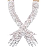 GuardiaTech Tea Party Gloves - Long Lace Bridal & Wedding Gloves for Floral Costume