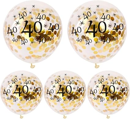 Igemy 5 Pcs 30 40 50 Ans Joyeux Anniversaire Age Confettis Garni Ballons Fete De Mariage Decor B Amazon Fr Cuisine Maison