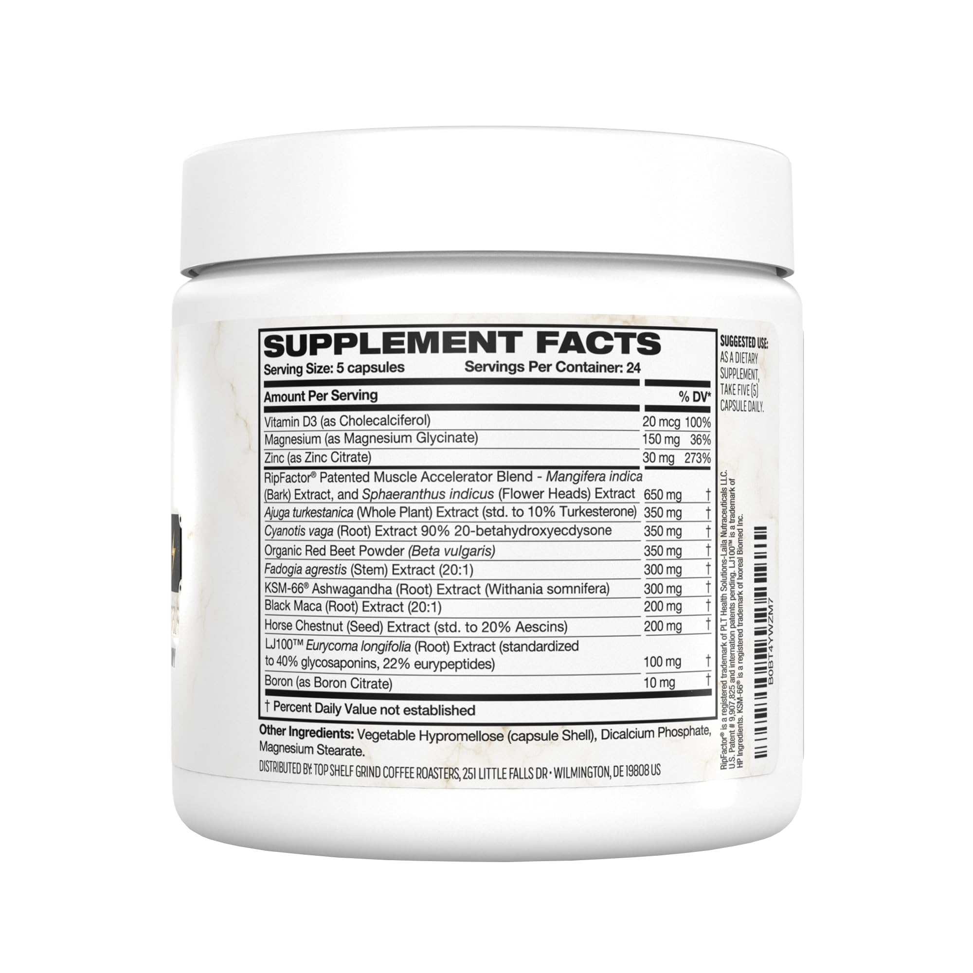 King Maker, 13-in-1 Anabolic Supplement for Men to Increase Stamina, Lean Muscle Growth & Recovery, N.O. Booster with Tongkat Ali (LJ100), 120 Capsules