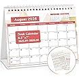 Koncci Desk Calendar 2025-2026, Jan 2025 to Jun 2026 18 Months Small Desk Calendar with Planner Stickers, 7" x 8.5" Desktop Planner for Easy Organizing