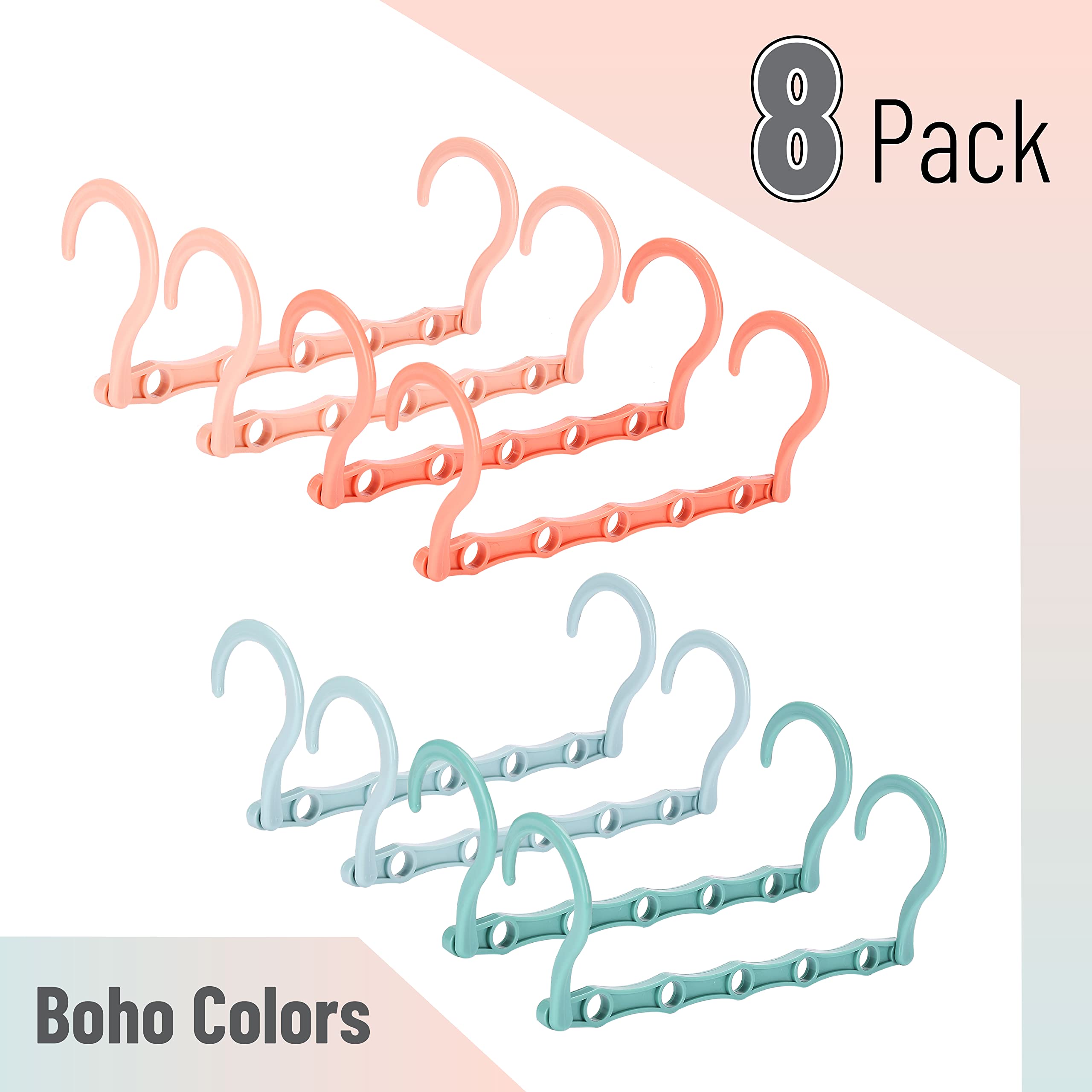Mr. Pen- Space Saving Hangers, 8 Pack, Boho Colors, Magic Hangers