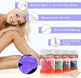 Leaflai Hard Wax Beads 4x100g Painless with 10 Applicators Full Body view 3
