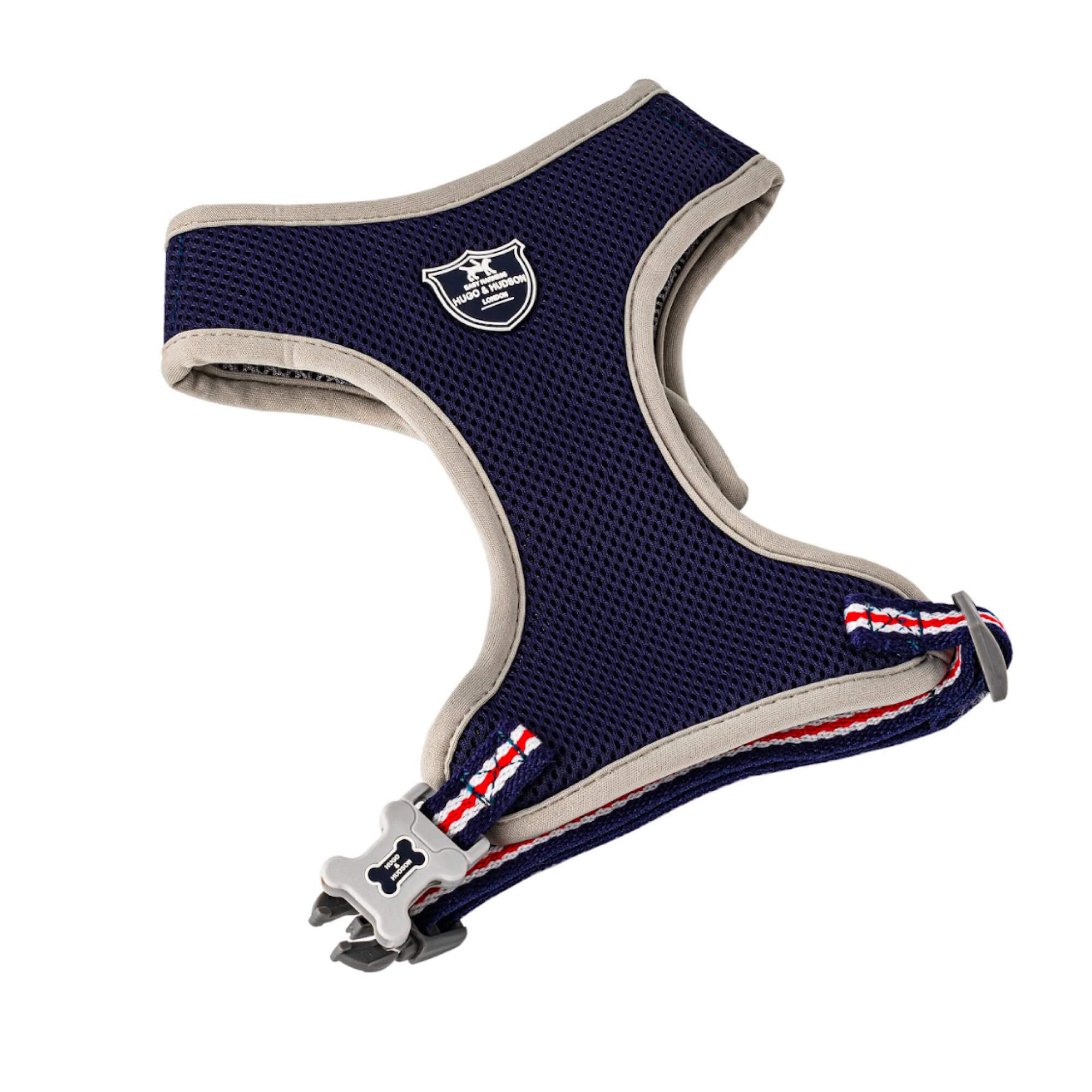 HUGO & HUDSON Dog Harness, No Pull Quick Dry Mesh, Breathable Rear Buckle Pet Vest, Navy, XS