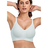 Quttlzze Womens Wireless Jelly Bras No Underwire Seamless Push Up Bra Ultra Soft Comfortable Tshirt Bralette Full Coverage