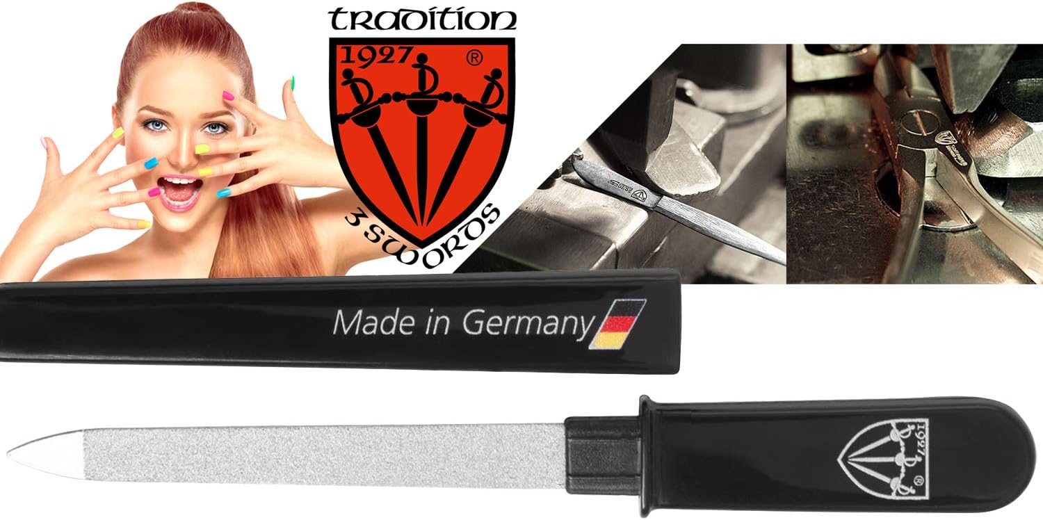 3 Swords Germany Brand Quality Double Sided Sapphire Metal Pocket Nail File 1 PIECE Manicure Made in Germany - Image 5