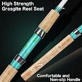 Sougayilang Spinning Rod Combo 2-Piece 5 Foot 6 Inch Graphite Fiberglass view 4